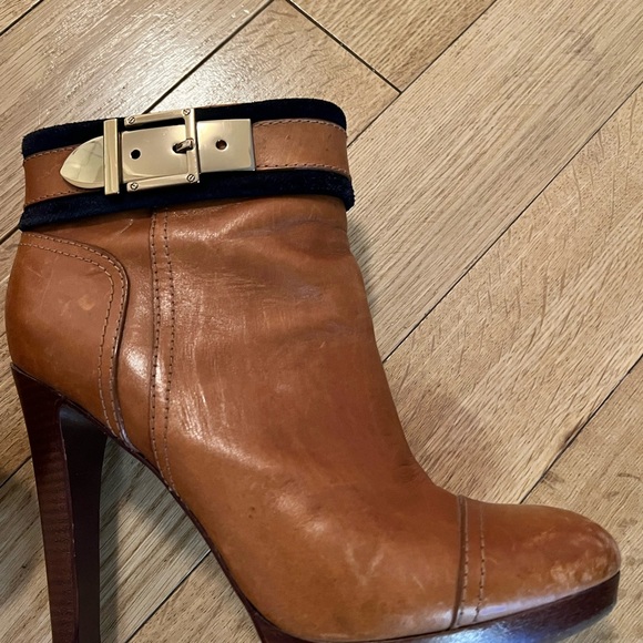 Tory Burch Caramel Platform Booties - Picture 6 of 6